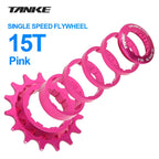 TANKE Single Speed Flywheel Conversion Kit HG Cassette Cog 7075 Aluminum 15T-18T