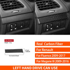 For Renault Fluence Megane 3 RS 2009-2017 Real Carbon Fiber Stickers Central Radio AC/CD Shift Door Panel Car Trim Accessories