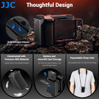 JJC Metal Street Grip Kit for DJI Osmo Action 6 Street Photography Magnetic Grip with Shutter Button Camera Grip Handle Holder