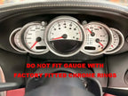 1 Set Matt Chrome Dashboard Dial Gauge Rings Bezel Trim for Porsche 911 996 S Turbo Targa