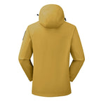 JNLN Unisex Waterproof Hiking Jacket With Detachable Hood Lightweight Windproof Coat Breathable Raincoat for Camping Climbing