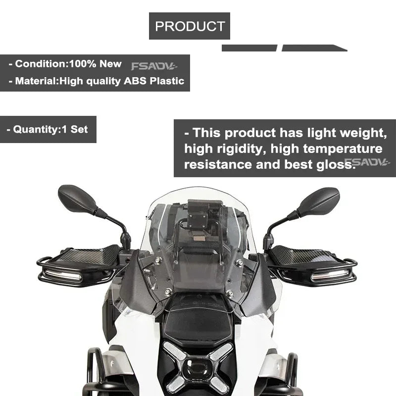 Carbon Handguard Hand shield Protector Windshield For BMW R1300GS R1300 GS R 1300GS ADVENTURE R 1300 GS ADV 2024 2025 Motorcycle