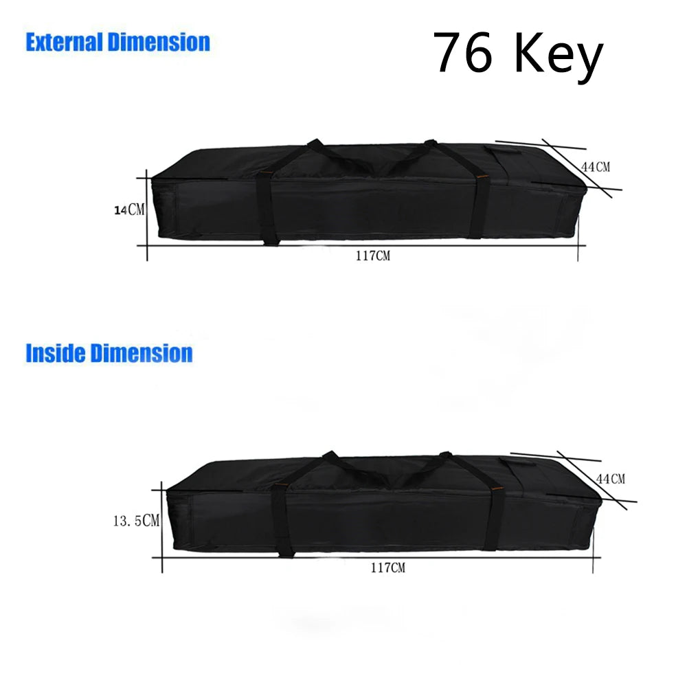 Electronic Piano Bag Cover 61/76 Key Waterproof Oxford Cloth Thickened Handbag Keyboard Bag Case Musical Instruments Accessories