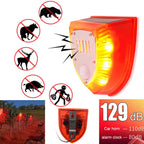 Solar Alarm Animal Repellent Anti-wild Boar Drive Professional Alarmanti-theft Flashing Remote Control Siren Sensor Alarm Light