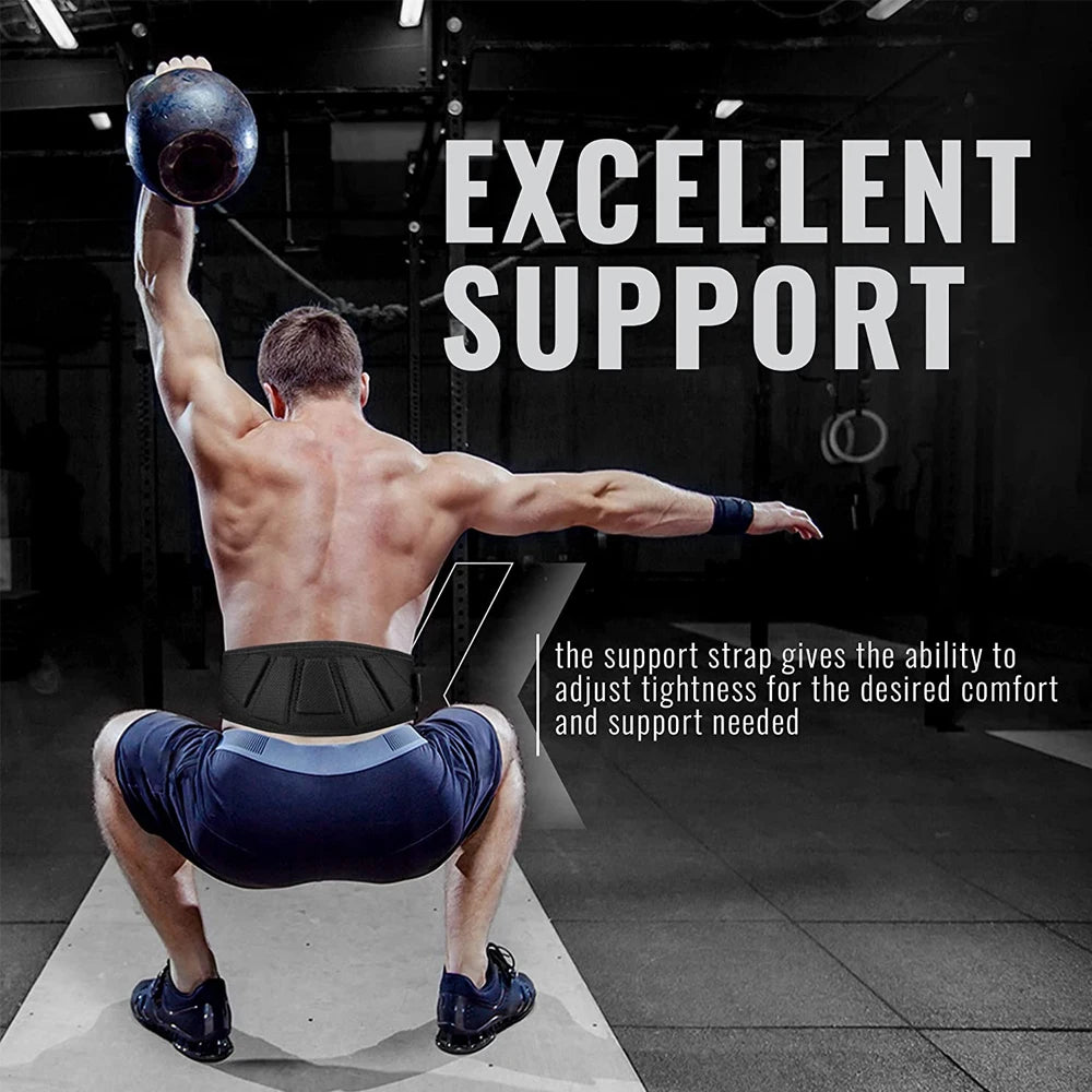 Weightlifting Belt Lumbar Back Support Waist Brace for Squats, Black/Blue/Gray/Rose Red S-XXL