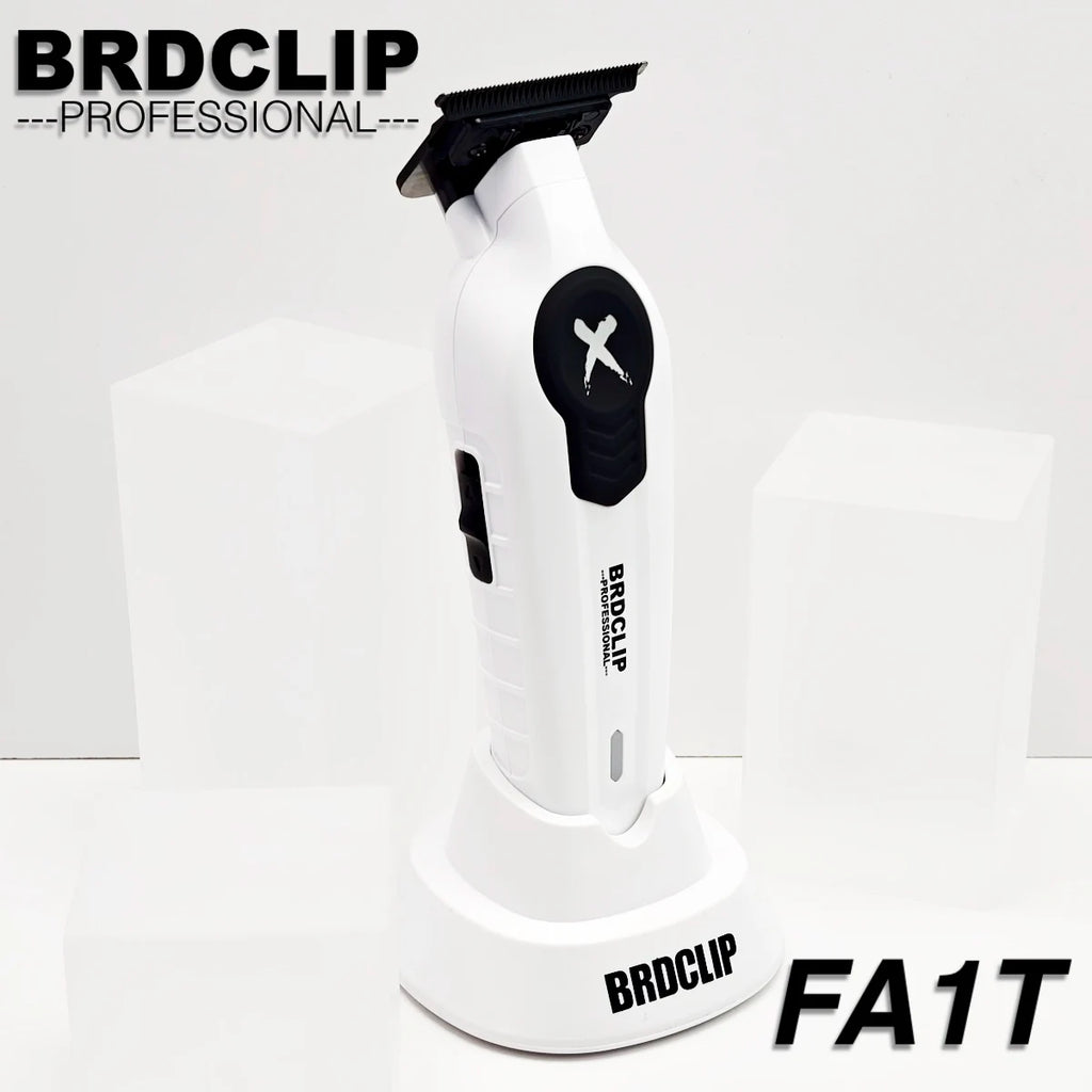 BRDCLIP  X Series White FA1T 7700RPM Professional Electric Hair Trimmer Hair Clipper For man carving DLC Blade Barber Shop Tool