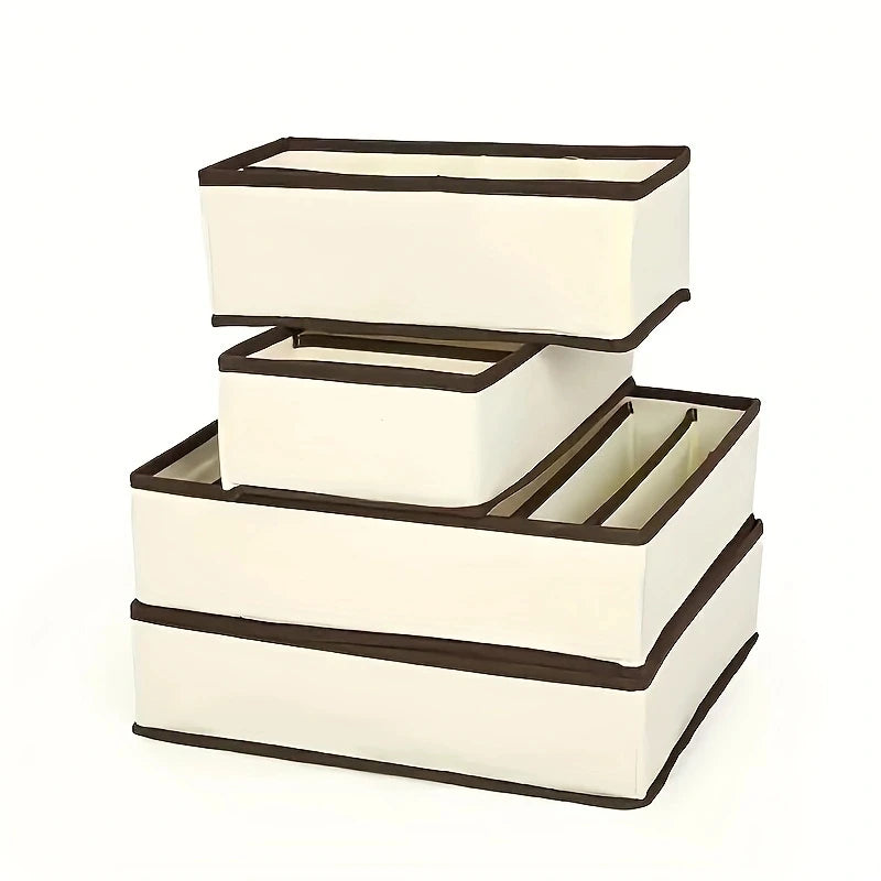4pcs Underwear Storage Dox, sock Underwear Storage Divider, Closet, Home Storage And Finishing Fabric Bra storage Device