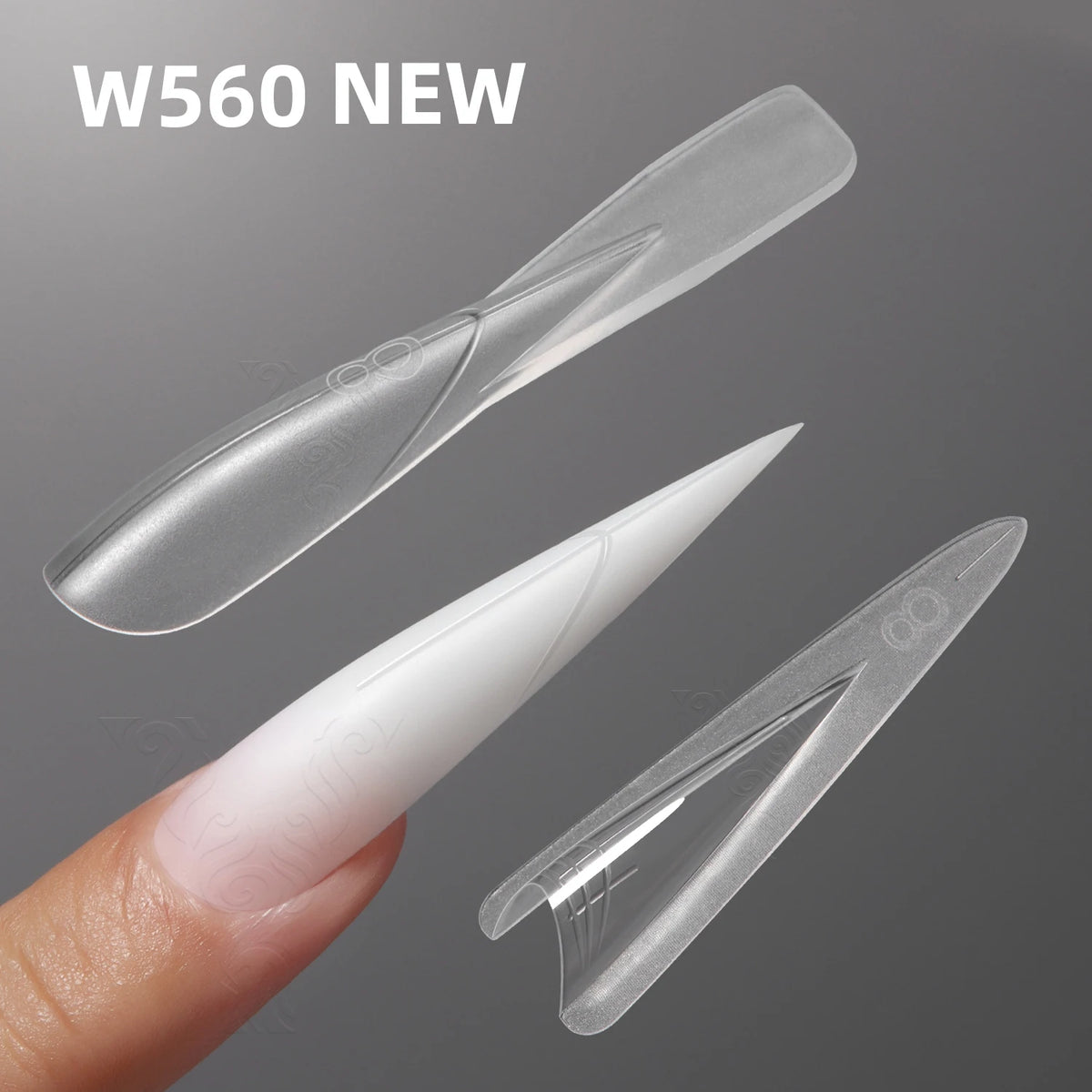 YOKEFELLOW&MR NAIL Sandwich Nail Forms 15size 240pcs Oval Extension Dual Form No Paper Forms Needed For Easy Nail Extensions