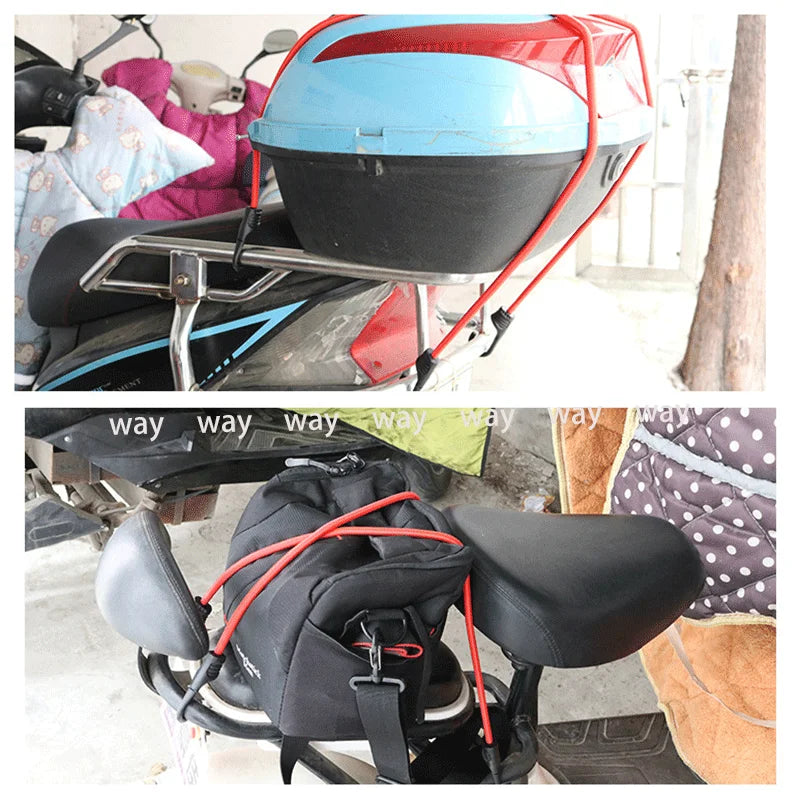 Elastic Bungee Cords with Hooks Set, 9pcs or 12pcs Luggage Tie Down Straps for Bike Motorcycle