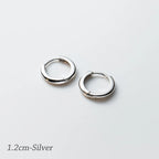 MODIAN 925 Sterling Silver Hoop Earrings, Platinum Plated, Gold/Silver, 10-18mm