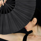 Boots on The Ground Fan,Large Holographic Folding Hand Fan, Clap Fans for Line Dancing,Foldable Craft Holding Hand Fan