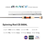PURELURE CREEK DANCE Trout Rod BFS Fishing Casting UL Spinning Light Travel Rod Stream Ejection Rod Fuji Alconite Ring Perch