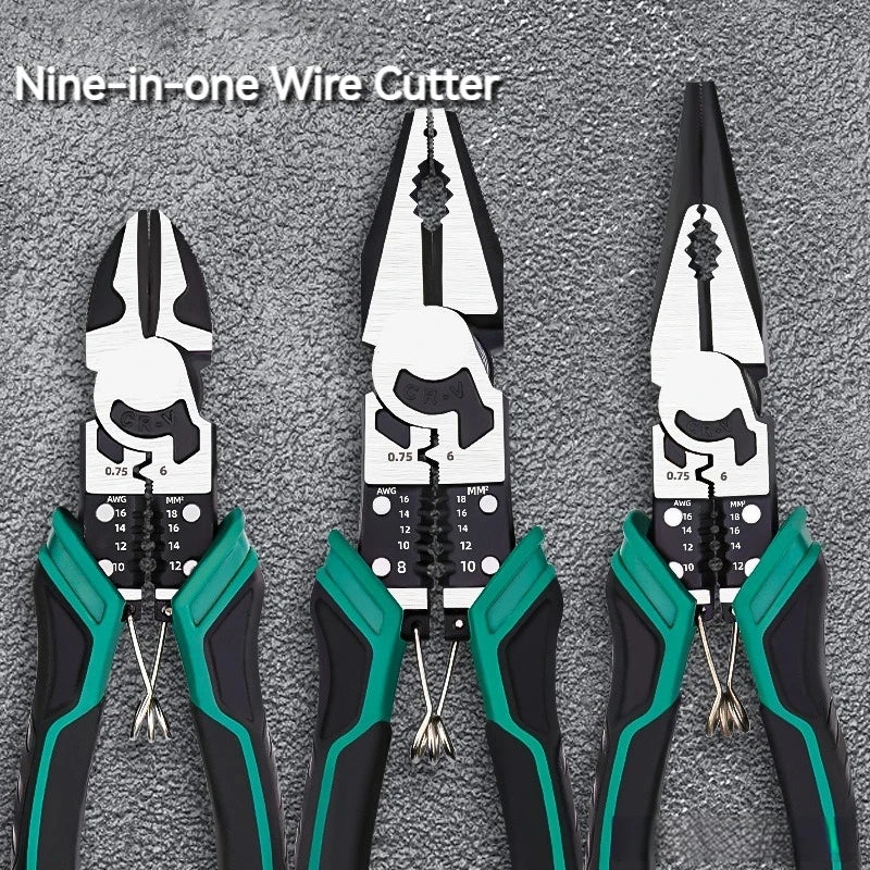 Multifunctional Heavy Duty Alloy Wire Cutters Diagonal Needle Nose Pliers Hardware Tools Universal Electrician Wire Pliers Set