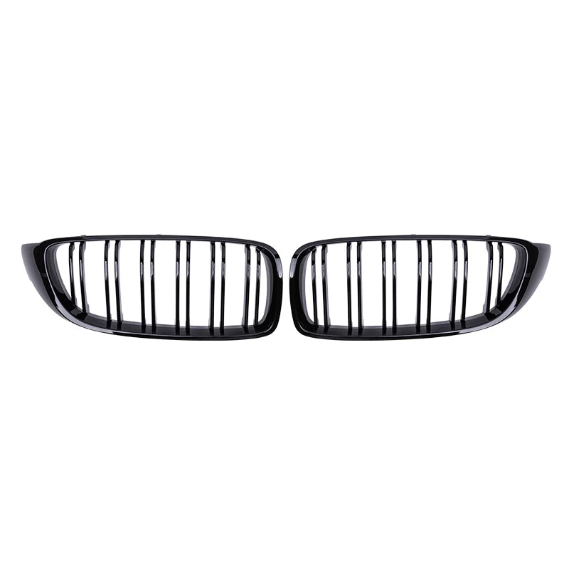 For BMW 4 Series F32 F33 F36 M3 F80 M4 F82 Car Front Bumper Grille Racing Grill 12-18 Dual-Slat Glossy Black Grilles Accessories