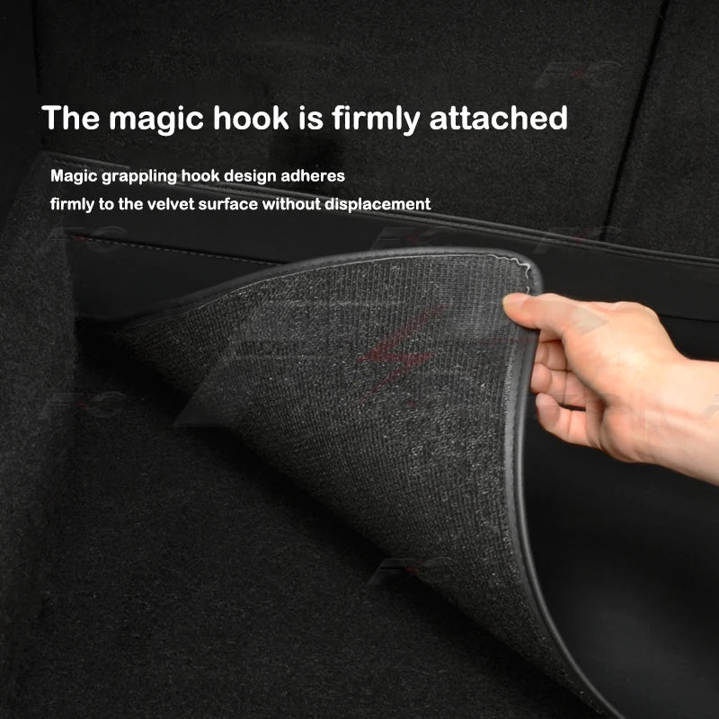 For Tesla New Model Y Juniper 2025 Leather Trunk Mats Rear Seat Back Protector Pad Backrest All Weather Liner Pet Anti-kick Pad