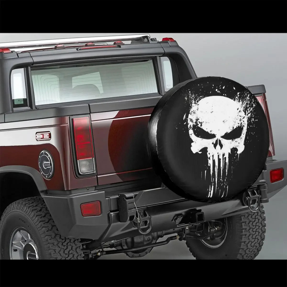 Skeleton Skull Spare Tire Cover Weatherproof Dust-Proof Heavy Metal Wheel Covers for Jeep Pajero 14" 15" 16" 17" Inch