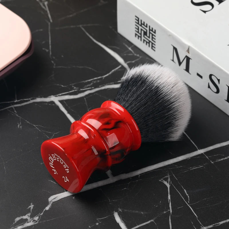 Yaqi Edom 24mm Men's Shaving Brush with Resin Handle Synthetic Hair Good Tuxedo Knot