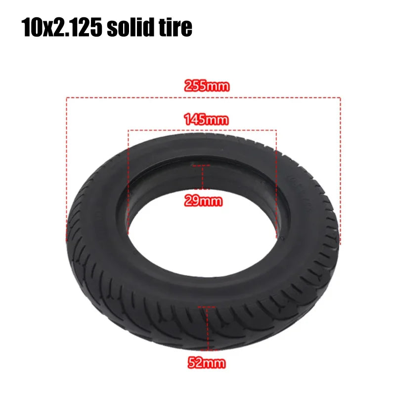10 Inch Electric Scooter Solid Tire 10x2.125 / 10x2.50 / 10x3.00 Replacement