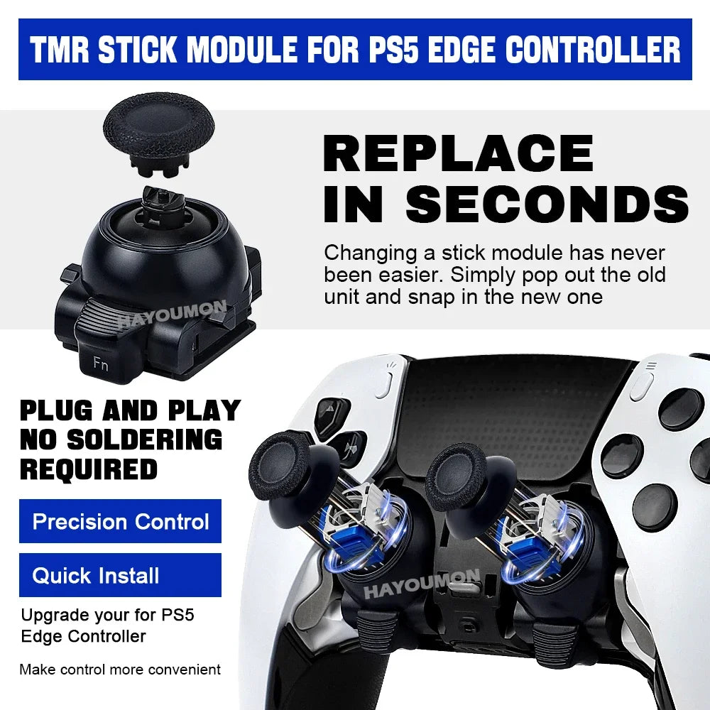 1PCS 2PCS For PS5 Edge TMR Stick Module – OEM Joystick Replacement Accessories Kit for PS5 DSE EDGE Wireless Controller