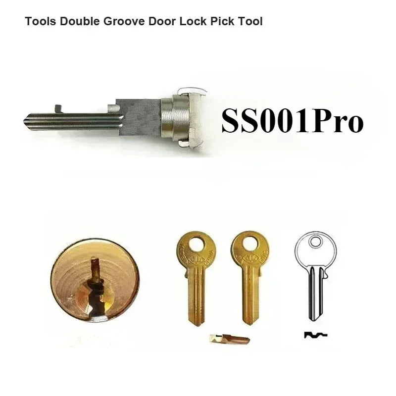 For Lishi Yale Picks Picking SS001 2 In1 Locksmith Tools Master Key Decoder Micha Decoder Hooks Topolines To Open Locks