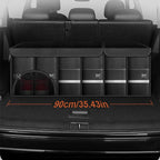 SEAMETAL Foldable Trunk Storage Box Waterproof Oxford Cloth 110L Large-Capacity Car Organizer for Camping/Fishing Easy to Carry