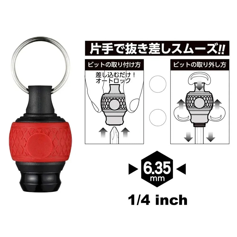 VESSEL QB-22V QB-22R QB-22Y QB-22G QB-22K2GV QB-22K2RY Ball Grip Quick Coupler, Portable Bit Holder Screwdriver Bit Adapter