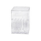 Flip-Top Clear Makeup Brush Holder Cosmetic Storage Box Dust-Proof Desktop Organizer for Brushes And Accessories