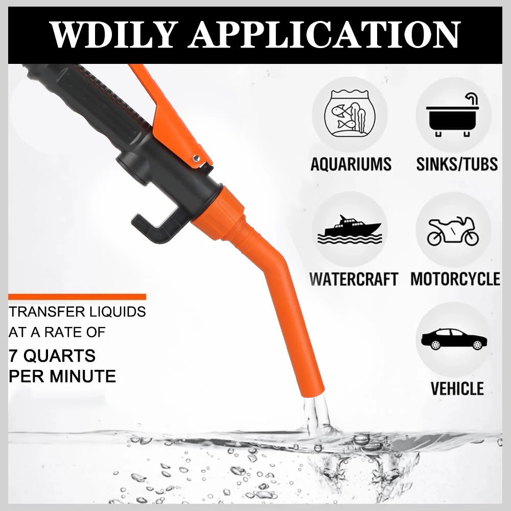 Vacuum Pumps Electric Automatic Portable Fuel Tank Tools Car Gas Oil Pump For SUV Truck RV Boat Water And Oil Absorption