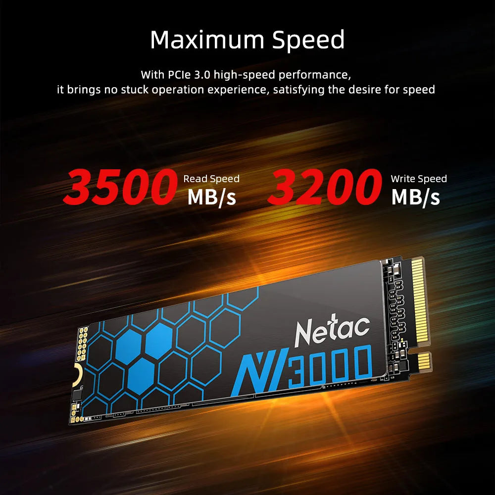Netac 3500MB/s SSD 1TB 2TB 250GB 500GB SSD NVMe M2 2280 PCIE3.0X4 Hard Drive Internal Solid State Disk for Laptop PC