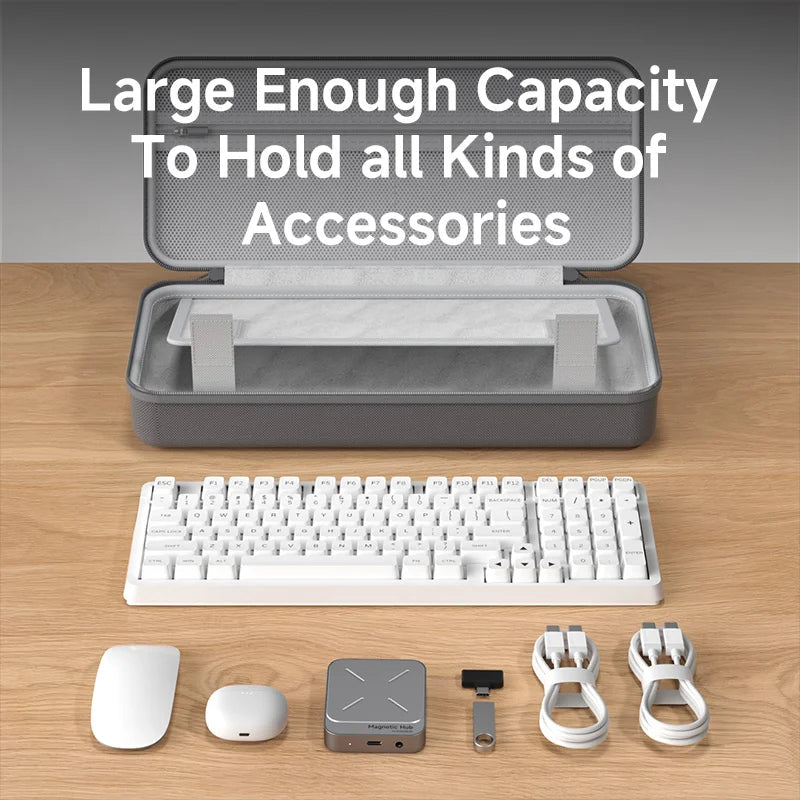 Hagibis Keyboard Portable Carrying Case 68/87 Keys EVA Travel Pouch Electronic Organizer Travel Case Bag Hardshell Shockproof