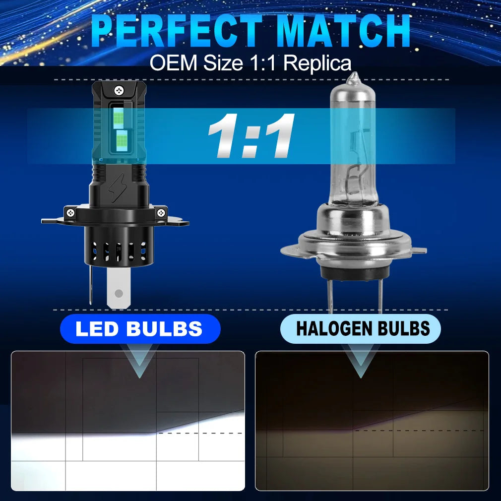 XSTORM H4 LED Headlights Bulbs H7 H11 9005 9006 LED Lights for Car 30000LM 70W Canbus NO ERROR Auto Headlights 6000K 12V