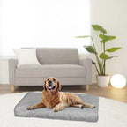 Replaceable Dog Bed Cover Made of Washable And Durable Oxford Fabric, Featuring a Removable Zippered Pet Bed Mattress Cover