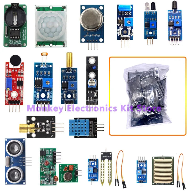 45 in 1 Sensors Modules and  16 Kinds Starter Kit For Arduino Raspberry Pi , Better Than 37 in 1 With Box DIY UNO R3 MEGA2560