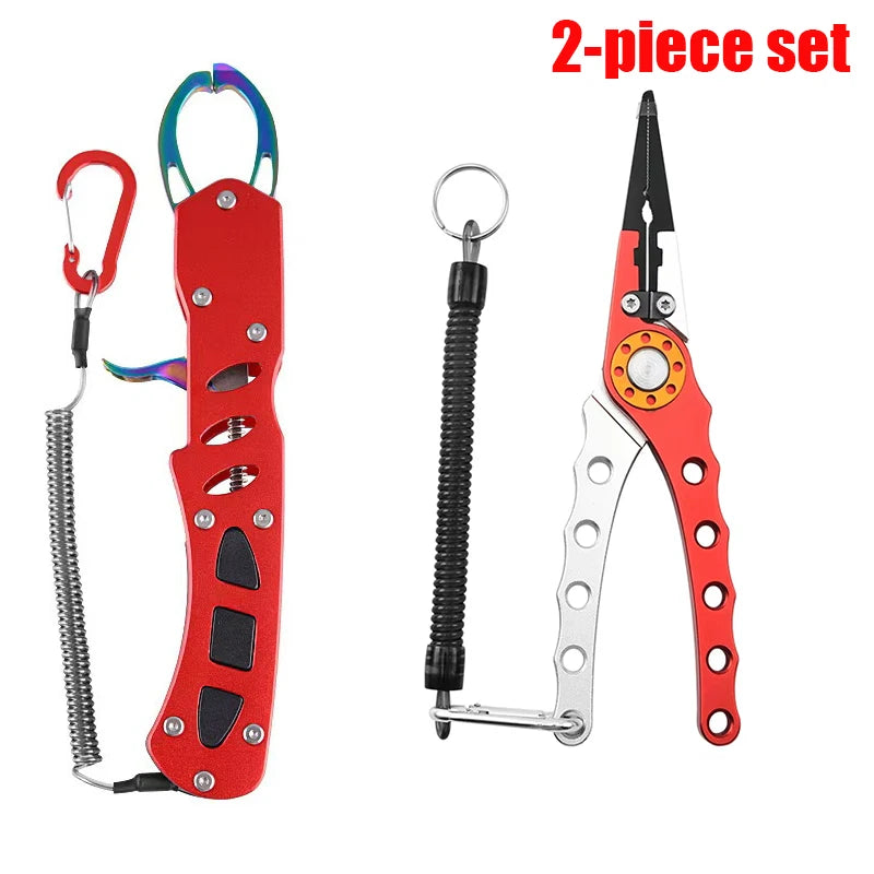 Fishing Pliers Line Cutter Multifunctional Knot Aluminum Alloy Scissors Hook Remover 150g 20CM Fishing Equipment