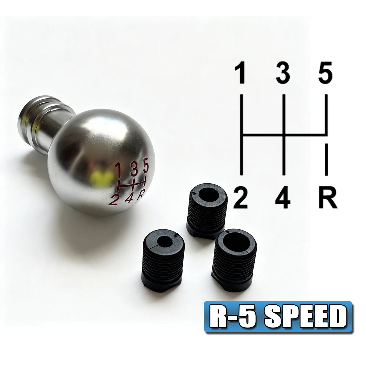 Universal Rainbow Shift Knob - Burnt Blue Aluminum Gear Lever for Manual/Auto Cars, Anti-Slip Ergonomic Grip