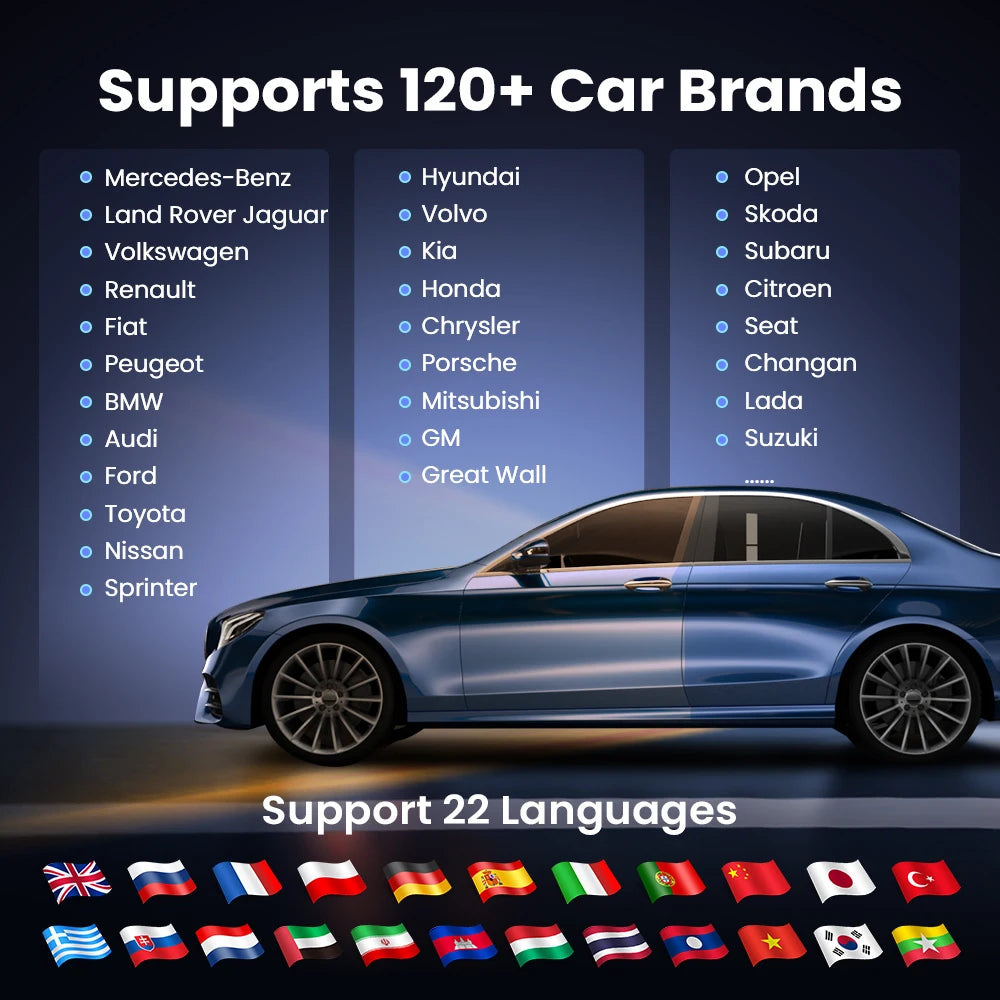 MUCAR BT200 Lite OBD2 Scanner Full System Diagnostic Tool, iOS/Android Code Reader
