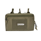 Tactical MOLLE Triple Open-Top Magazine Pouch with Accessory Bag, Black/Grey/Multicam