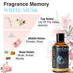 MAYJAM Aromatherapy Essential Oil Coconut & Vanilla White Musk Bubble Gum Sea Breeze Fragrance for Reed Diffuser Air Freshener