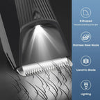 Body Hair Trimmer for Men with Ceramic Blade Wet Dry Mens Ball Trimmer with Standing Recharge Dock Groin Hair Trimmer for Men