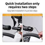 Bicycle Bell Curved Handlebar Plug Bell Horn Waterproof 80dB Loud High Decibel Ring Alarm Bell Road Bike Accessories
