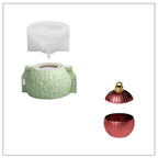 Christmas Bauble Candle Jar Silicone Mold, Reusable for Concrete Jesmonite Cement, Large/Small