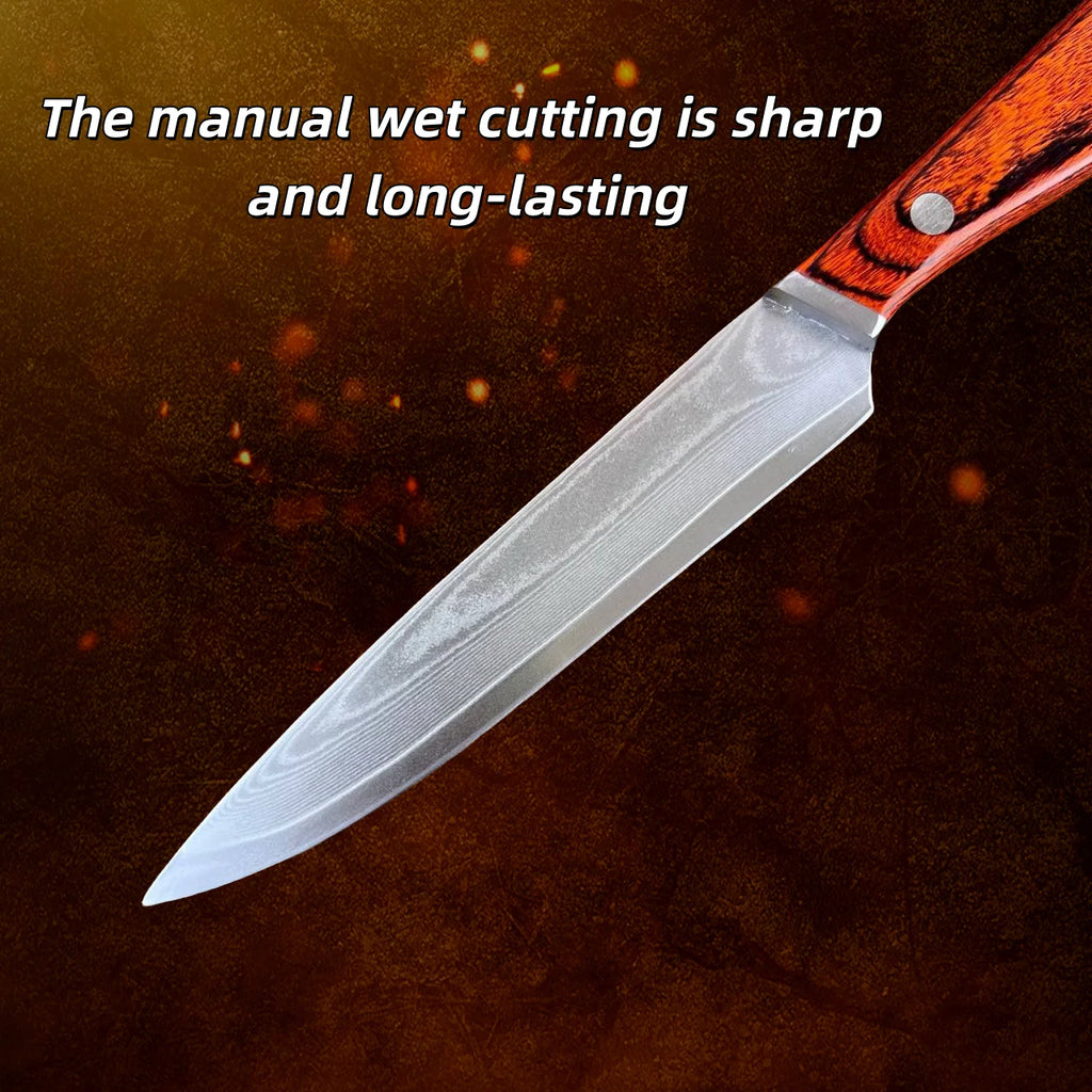 Damascus Steel All-purpose Knife  67-layer Steak Knife, VG10 Forged Blade Long-lasting Sharp Blade Fruit Knife  Daily Use Knife