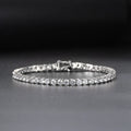 White gold color / 7 inch (17.8cm) / 6MM Cubic Zirconia