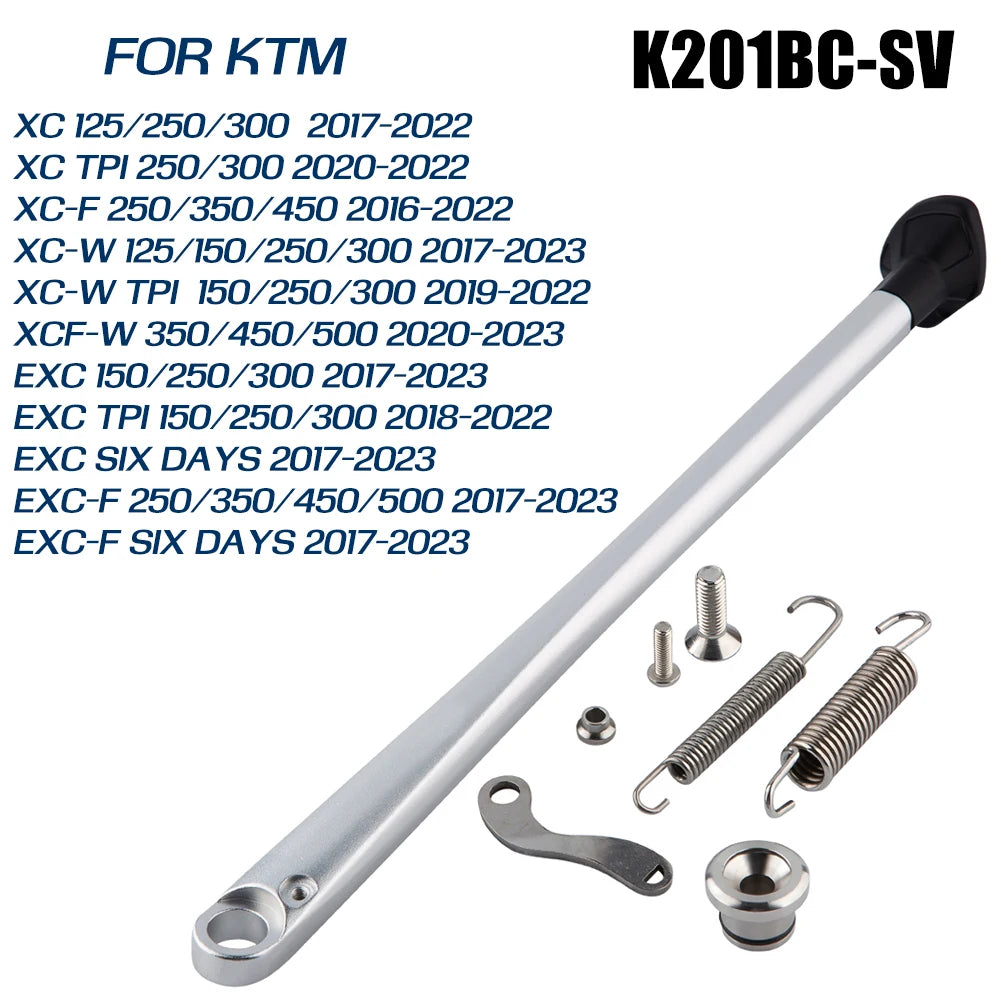 For KTM 125 150 250 300 350 450 500 530 XC XC-F XC-W XCF-W EXC EXC-F TPI Six Days 2008-2025 Motorcycle Side Stand Kickstand Kit