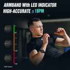 CYCPLUS Heart Rate Sensor Armband Wrist Chest Belt Bluetooth ANT+ Fitness Monitor for Garmin Wahoo GPS Bike Computer