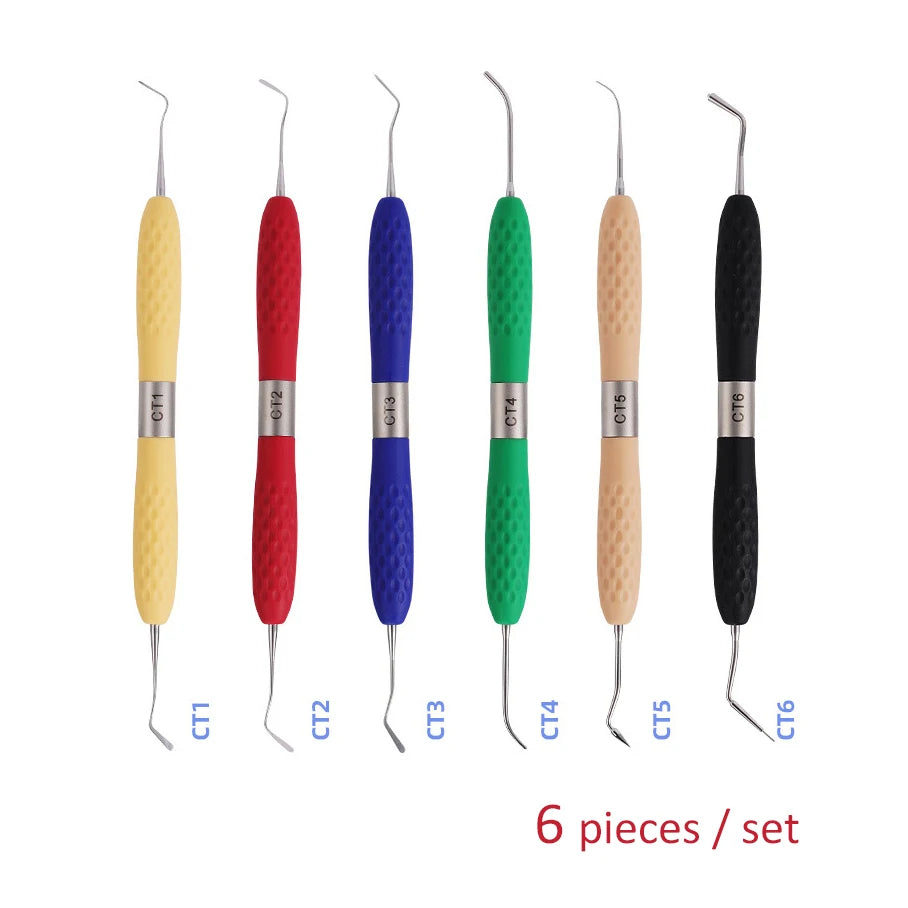 Dental Resin Spatulas Resin Filler Aesthetic Restoration Kit Silicone Handle For LM Resin Knife Plastic Dresser Dentistry Tool