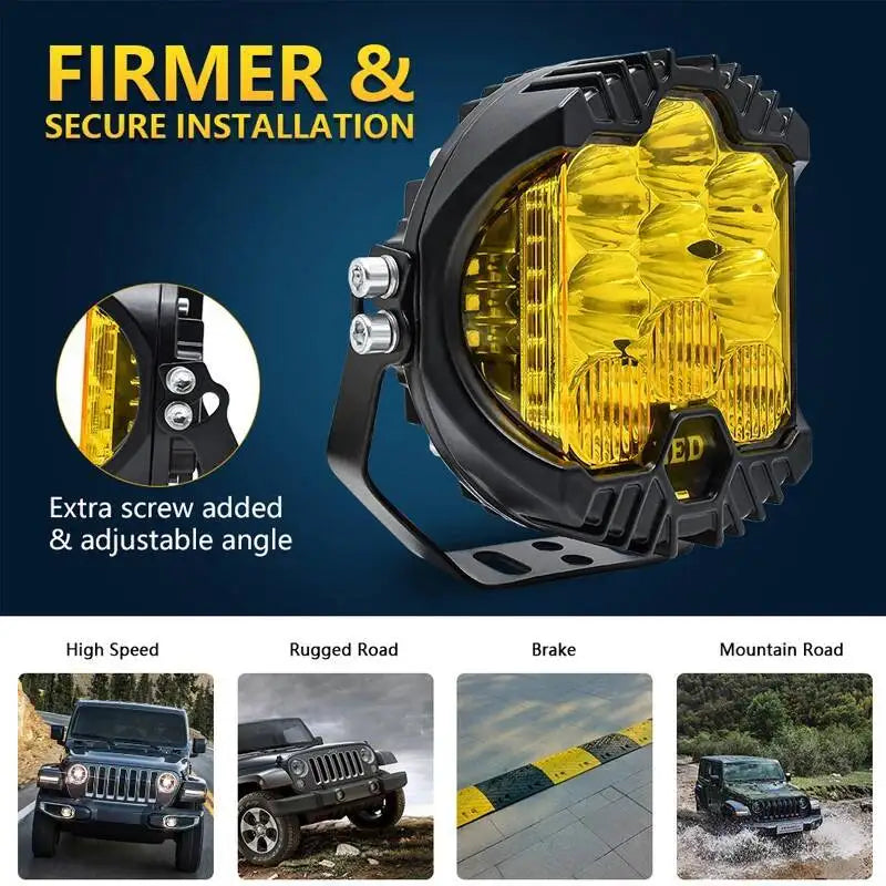 LED Sport Work Lamps 3'' 5'' 7'' Automobile For Lada Offroad 4X4 Vehicle Auxiliary Lights Led 7Inch Jeep Combo Driving Headlamp