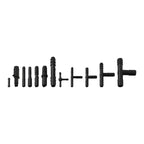 113PCS Vacuum Connector Assortment Automotive Vacuum Tubing Connector Tee Kit Water Spray Pipe Joints Car Wiper Connection Pipe