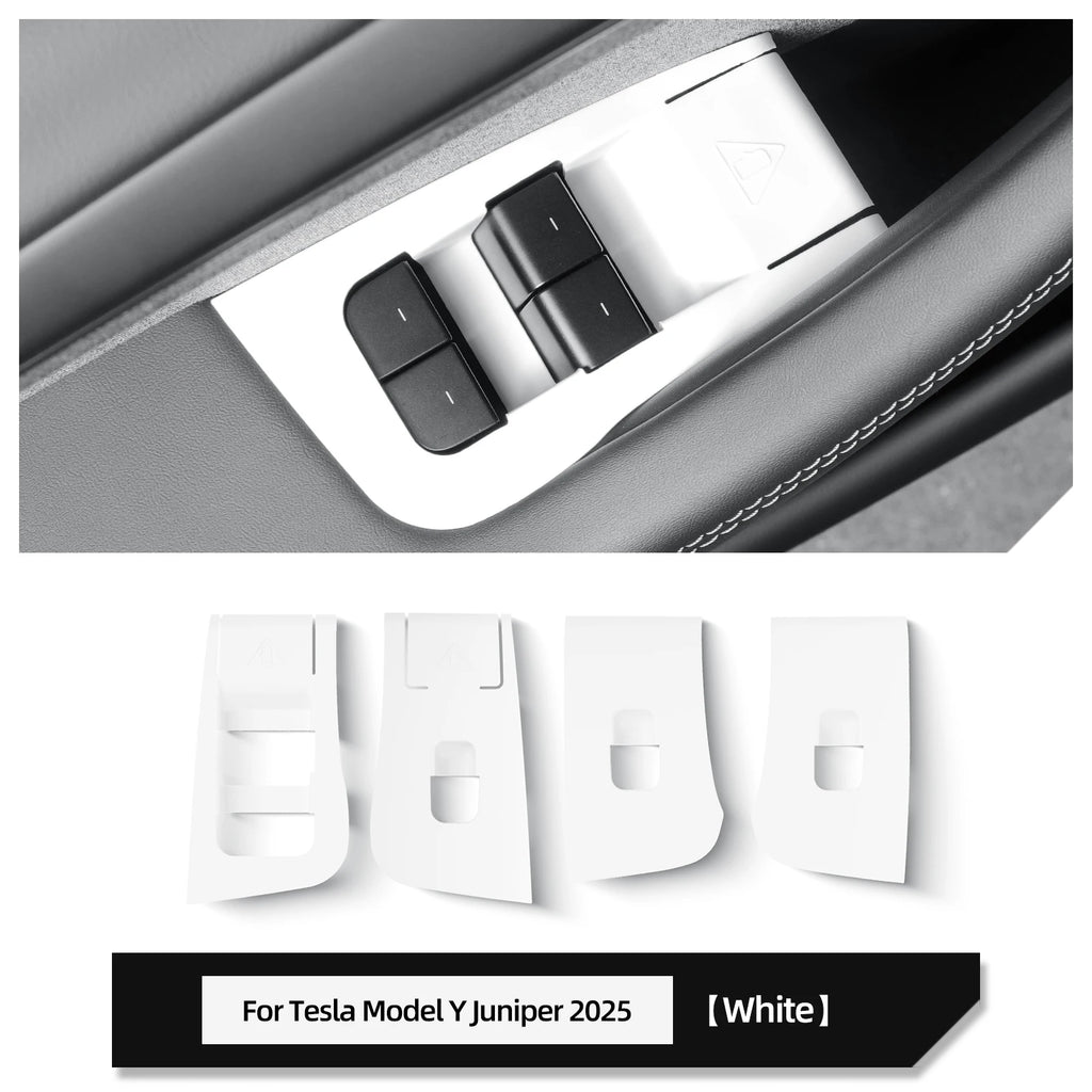 for Tesla Model Y Launch 2025 2026 Juniper only fit Left Rudder Car Glass Lift Switch Panel Door Armrest Lift Control Trim Cover
