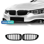 Car Front Bumper Grille Racing Grill For BMW 4 Series F32 F33 F36 M3 F80 M4 F82 12-18 Dual-Slat Glossy Black Accessories